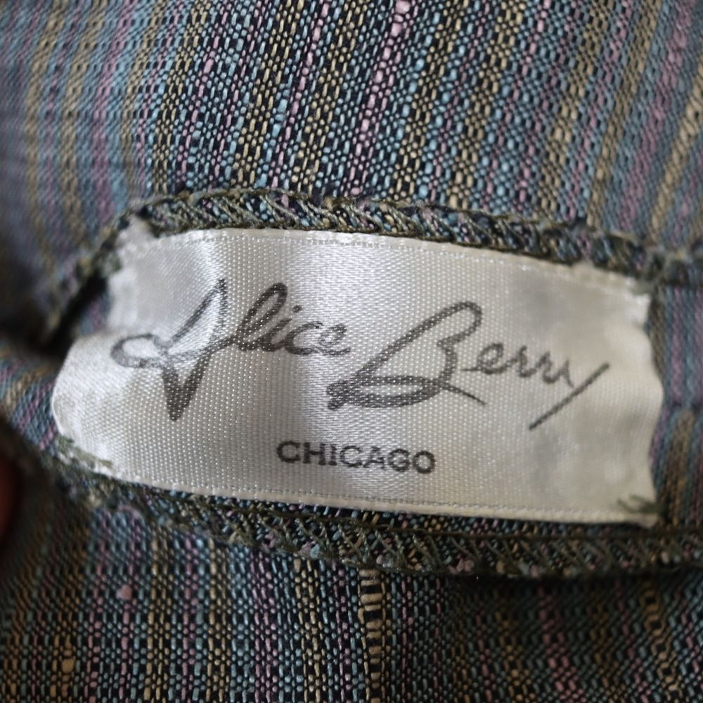Alice Berry Vintage High Wasted Wide Leg Subtle Rainbow Corporate Goth Pants 28 - Picture 7 of 13